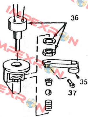 Index 35: Lever arm+bearing Midori