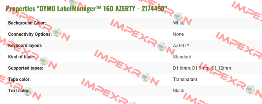 Azerty keyboard (2174450) DYMO