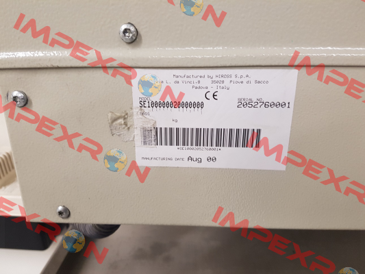 fan for SE10000002000000012 S/N 2052760001 obsolete, replacement  454788  Hiross