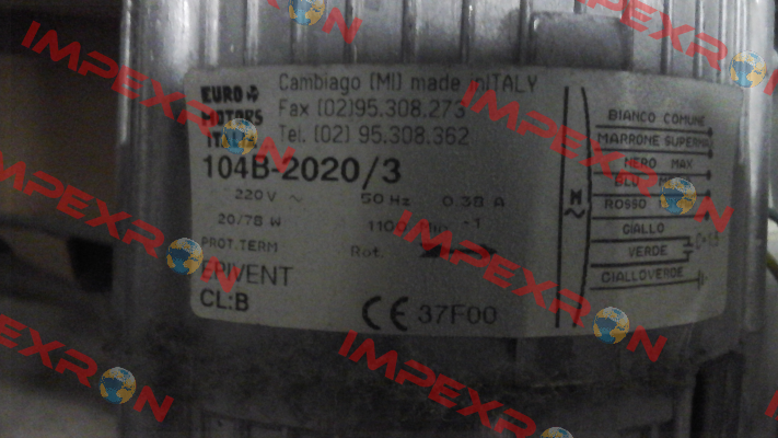 104 B - 2020 / 3 obsolete, alternative 104B-3045/1Q Euro Motors Italia