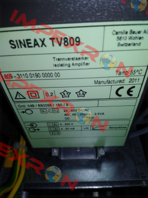 147 258 / Sineax TV 809 Camille Bauer