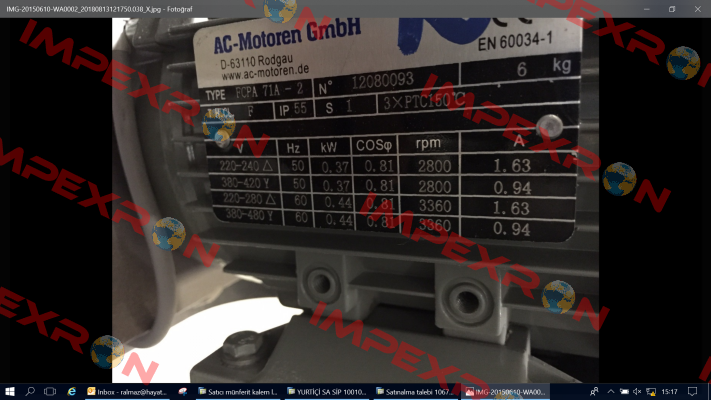 Type: FCPA 71A-2  AC Motoren