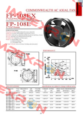 wrong code FP-108EX (220 V), correct code FP108EX/230VS1WB Commonwealth