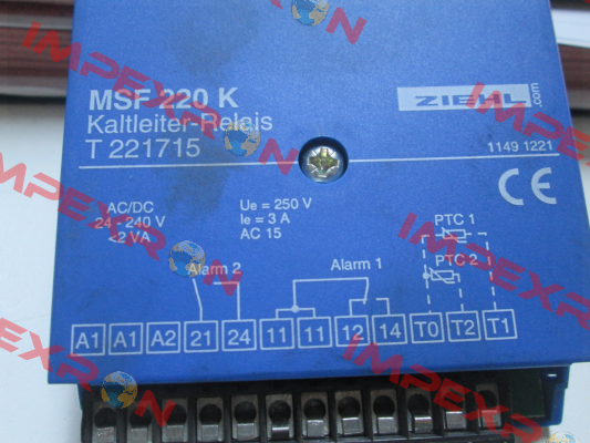 P/N: T221715 Type: MSF220K Ziehl