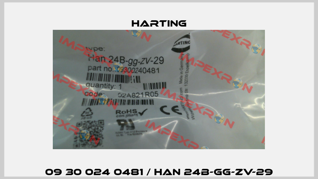 09 30 024 0481 / Han 24B-gg-ZV-29 Harting