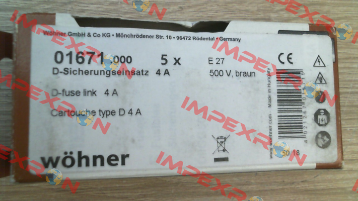 01671 (pack x5) Wöhner