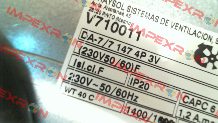 DA 7/7 CM 147 W 4 P 3 V  / V710011 Chaysol