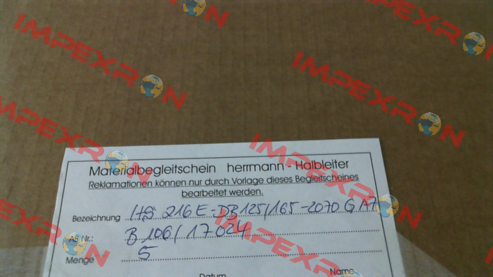 HS216E-DB125/165-2070GA7 Herrmann