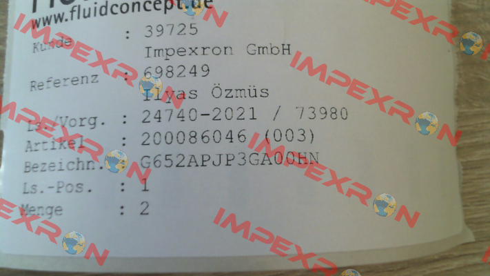 200086046 / G652APJP3GA00HN Asco