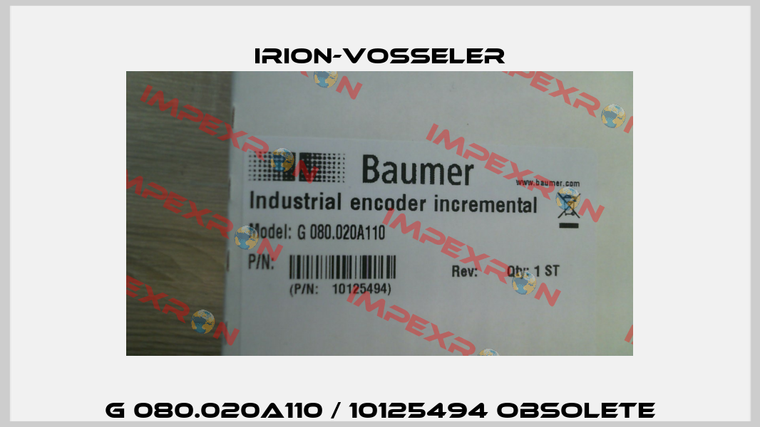 G 080.020A110 / 10125494 OBSOLETE Irion-Vosseler