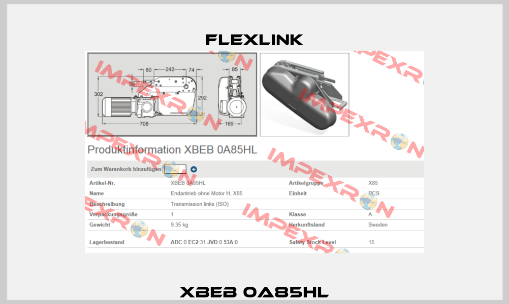 XBEB 0A85HL FlexLink