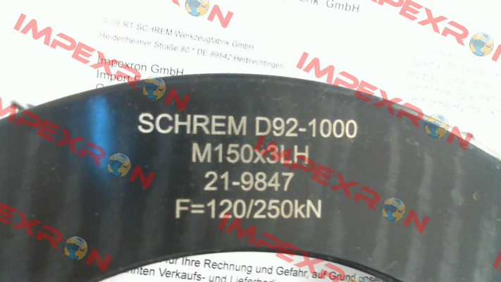 D92-1000 (M150x3LH) Schrem
