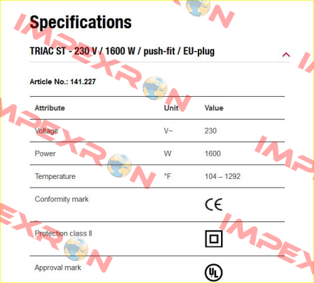 141.228 / Triac ST 120V/1600W Leister