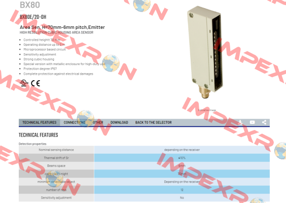 BX80E/20-0H Micro Detectors / Diell (now Datasensing)