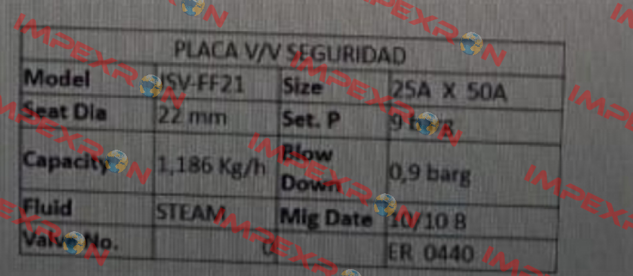 JSV FF21 025X050A (1"X2") Jokwang